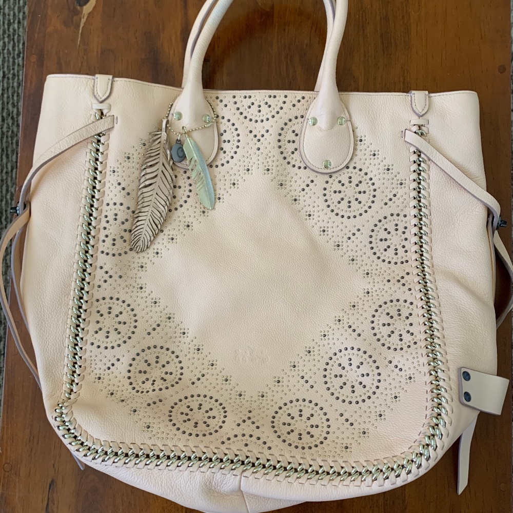 COACH Top Handle Tote Bag w/Feather Charm